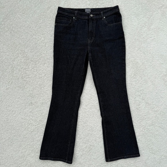 Additions by Chico's Bootcut Black Jeans Womens Size 1 31x29 High Rise Stretch - Picture 1 of 9